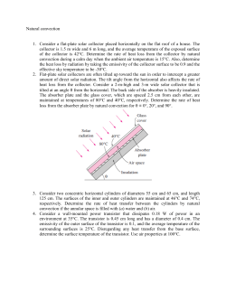 Natural convection 1. Consider a flat