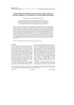 Photosynthetic and antioxidant enzyme