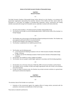 Statute of the Polish Economic Chamber of Renewable Energy