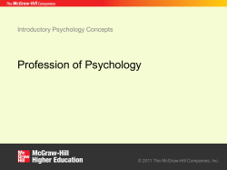 Profession of Psychology