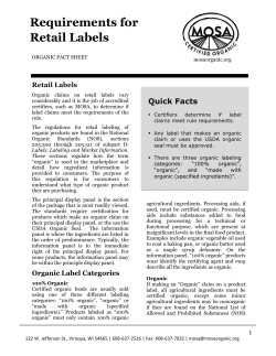 Retail Label Requirements