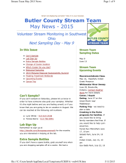 Butler County Stream Team May News