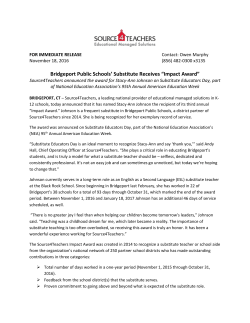 Bridgeport Public Schools` Substitute Receives