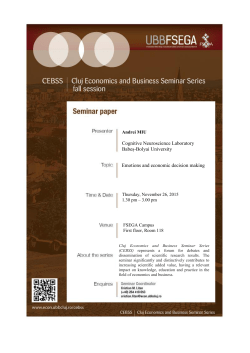 Cognitive Neuroscience Laboratory Babeș-Bolyai