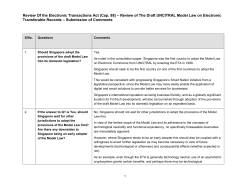 Review Of the Electronic Transactions Act (Cap. 88