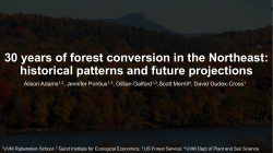 30 Years of Forest Conversion in the Northeast: Historical Patterns