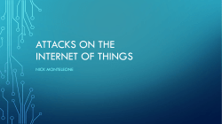 Attacks on the internet of things