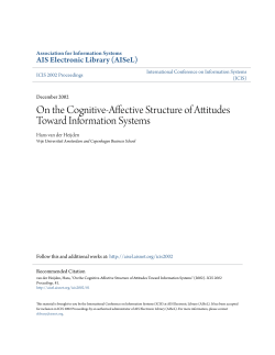On the Cognitive-Affective Structure of Attitudes Toward Information