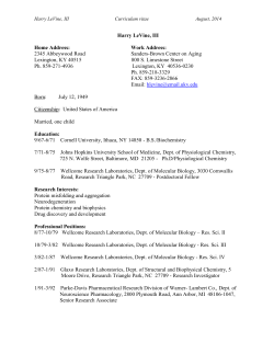 CV Harry LeVine - University of Kentucky