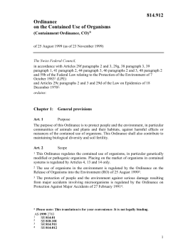 Ordinance: Contained Use of Organisms - b