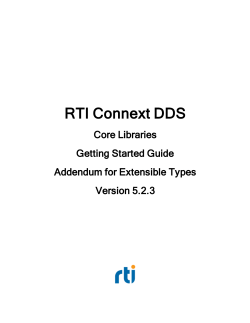 RTI Connext DDS Core Libraries Getting Started
