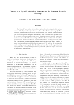 Testing the Equal-Probability Assumption for Jammed Particle