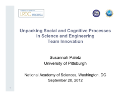 Unpacking Social and Cognitive Processes in Science and