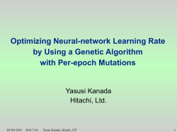 Optimizing Neural-network Learning Rate by Using a Genetic