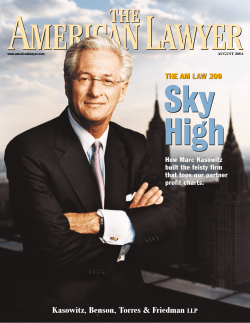 THE AM LAW 200 - Kasowitz Benson Torres