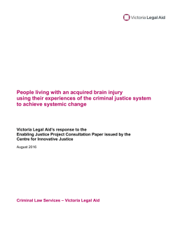 Submission in response to the Enabling Justice