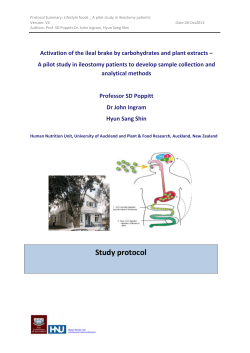Activation of the ileal brake by carbohydrates and plant
