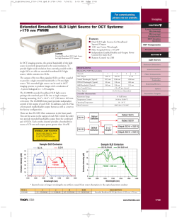 T Extended Broadband SLD Light Source for OCT