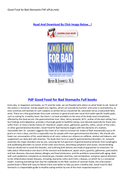 PdF Good Food for Bad Stomachs Full books
