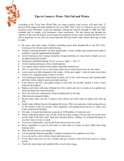 Tips to Conserve Water This Fall and Winter