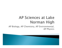 AP Biology, AP Chemistry, AP Environmental, AP Physics