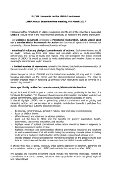 EU/MS comments on the UNEA-3 outcomes UNEP Annual
