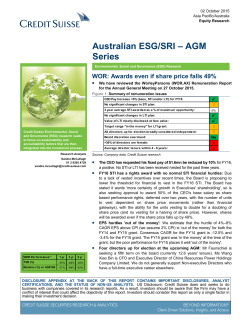 Australian ESG/SRI &ndash; AGM Series - WOR 2015 10 02