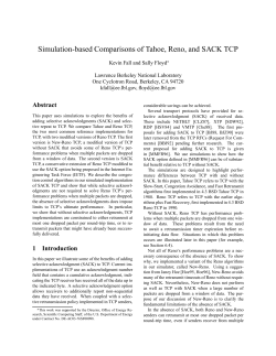 Simulation-based Comparisons of Tahoe, Reno, and SACK TCP