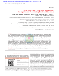 Living with Invasive Plants in the Anthropocene