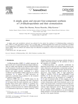 A simple, green and one-pot four-component synthesis