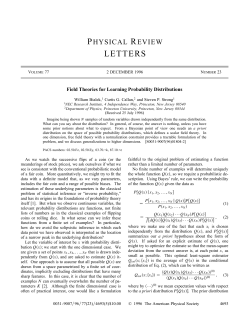 Field Theories for Learning Probability Distributions