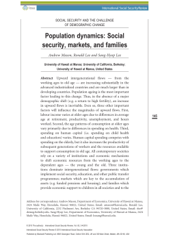 Population dynamics: Social security, markets, and families