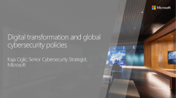 Digital Transformation and global cybersecurity policies