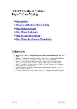 Data Mining Techniques