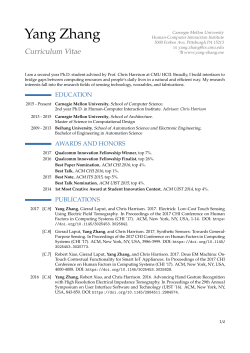 CV/Resume - Yang Zhang