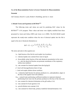 Impact of BCFBAF&trade; on the Bioaccumulation Rating