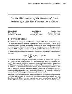 On the Distribution of the Number of Local Minima of a Random