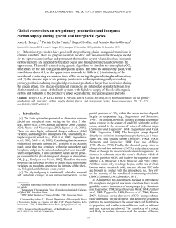 Global constraints on net primary production and inorganic carbon