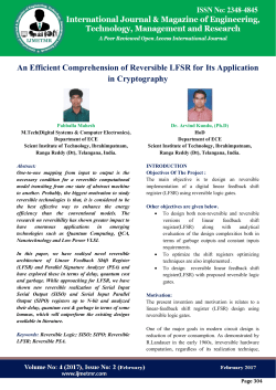 An Efficient Comprehension of Reversible LFSR for Its Application in