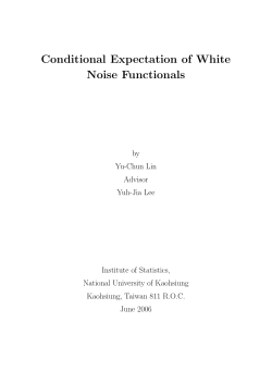 Conditional Expectation of White Noise Functionals