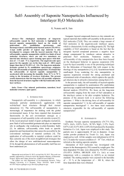 Self- Assembly of Saponite Nanoparticles Influenced by Interlayer