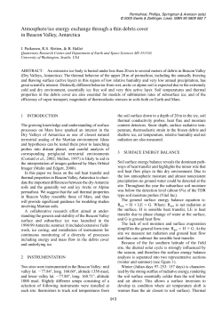Atmosphere/ice energy exchange through a thin