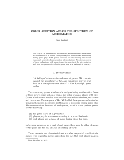 COLOR ADDITION ACROSS THE SPECTRUM OF MATHEMATICS