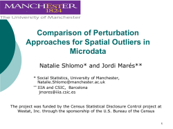 Impact on the quality of the SARs Perturbation and Imputation