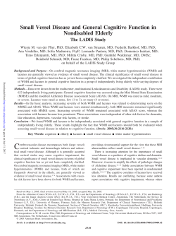 Small Vessel Disease and General Cognitive