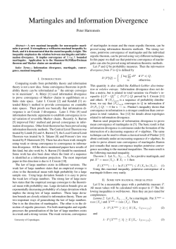 Martingales and Information Divergence