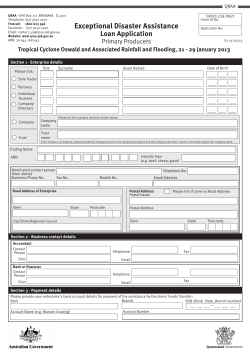EXDA Application Form - Primary producer