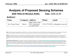 analysis of other proposed sensing schemes