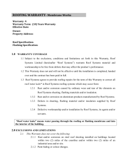 ROOFING WARRANTY-‐ Membrane Works