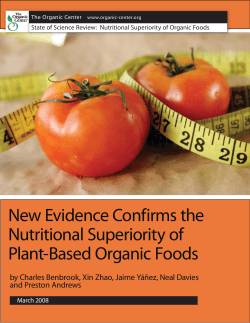 New Evidence Confirms the Nutritional Superiority of Plant